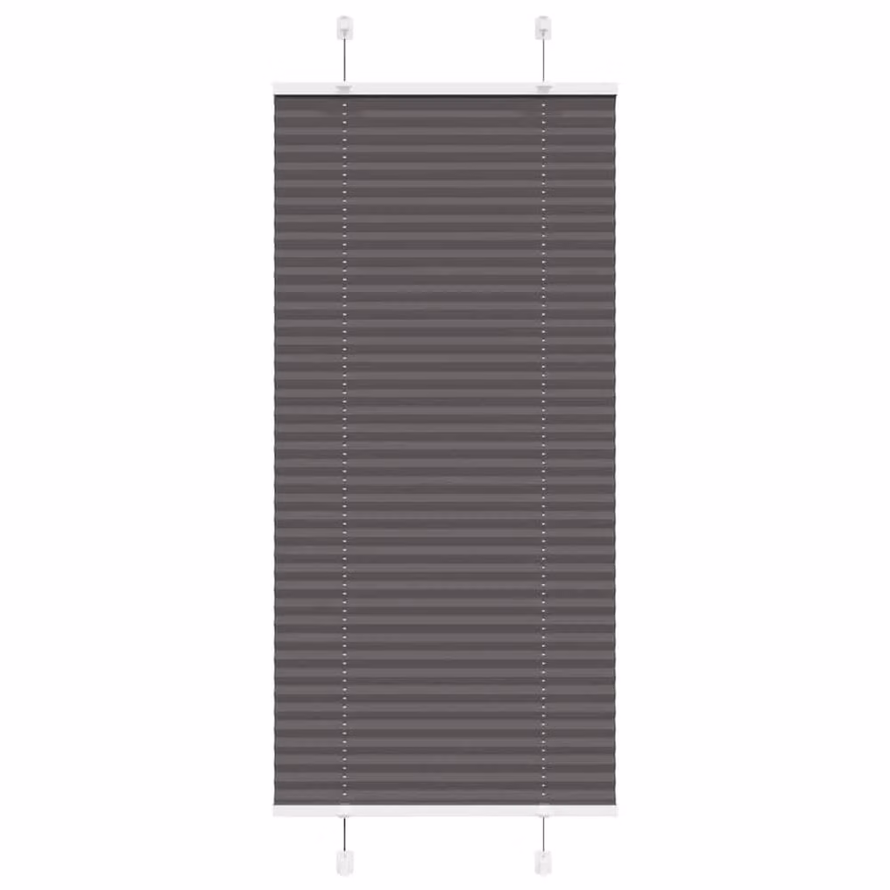 Berkfield Home Single Pleat Black Polyester Opaque Blind, W: 55 cm, H: 100 cm – 2
