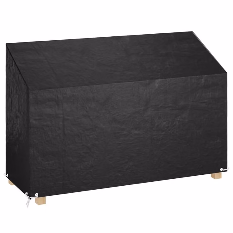 Berkfield Home Water-Repellent Polyethylene Garden Bench Cover in Black, W/D/H: 190 x 70 x 70/88 cm
