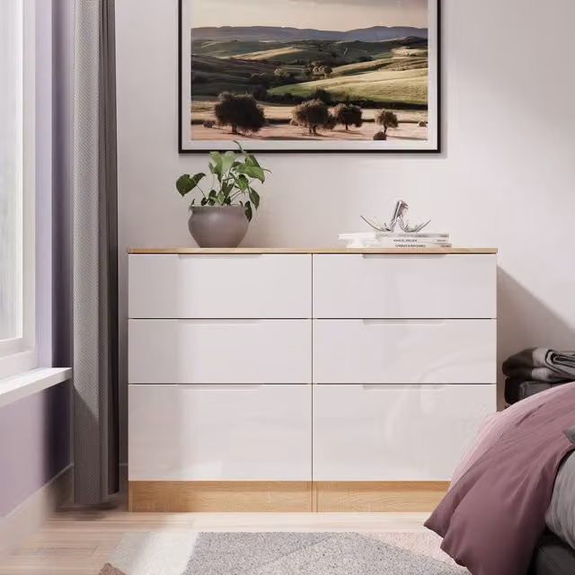2 U Lucca 6 Drawer Chest in Light Oak – 1