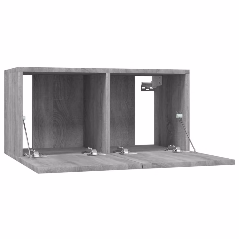 Berkfield Home Set of 4 Wall Mounted TV Cabinets in Grey Sonoma, W/D/H: 60 x 30 x 30 cm – 4