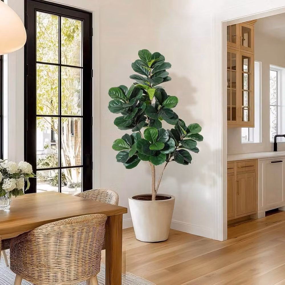 London Boutique 150cm Artificial Fiddle Leaf Fig Tree in Green – 6