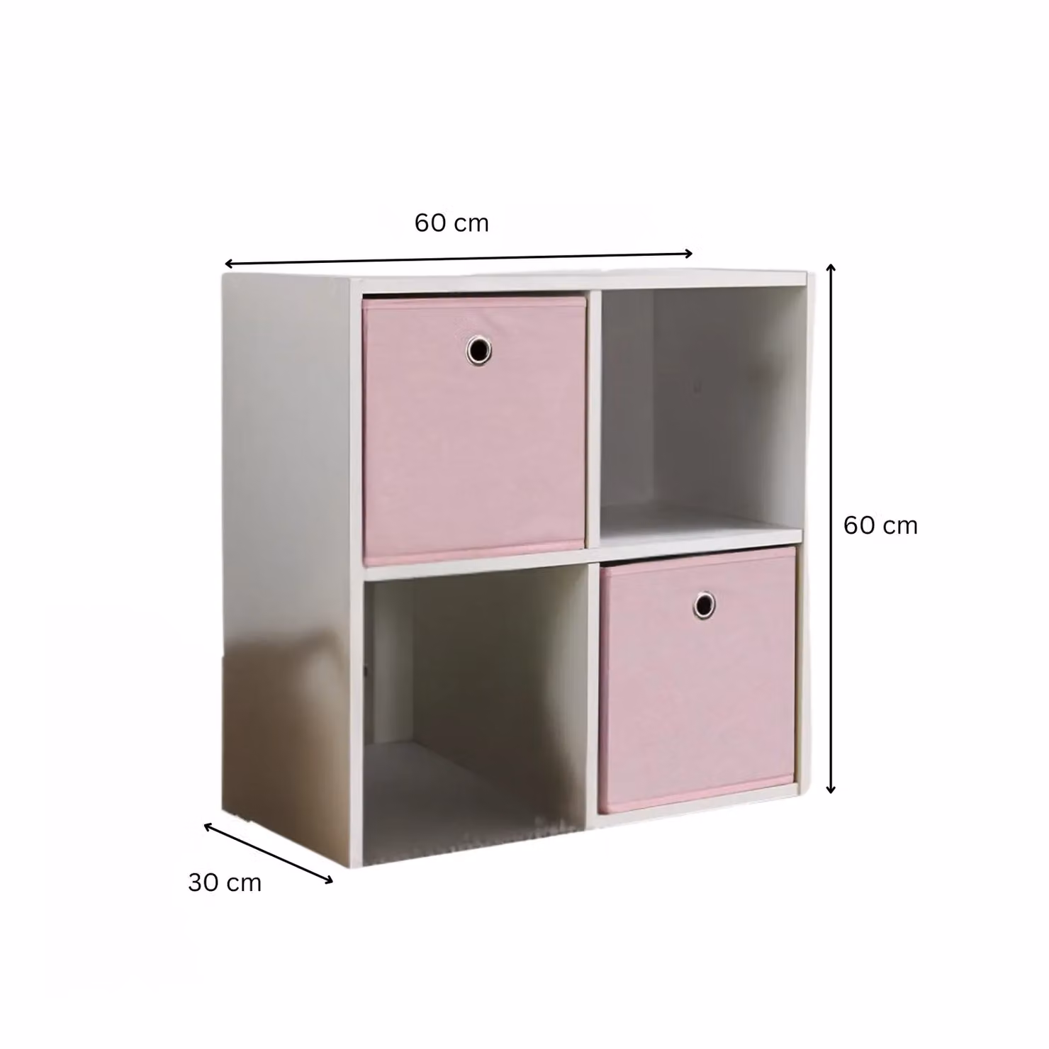 Home Source 4 Shelf Wooden Storage Cube Display Unit in White – 2