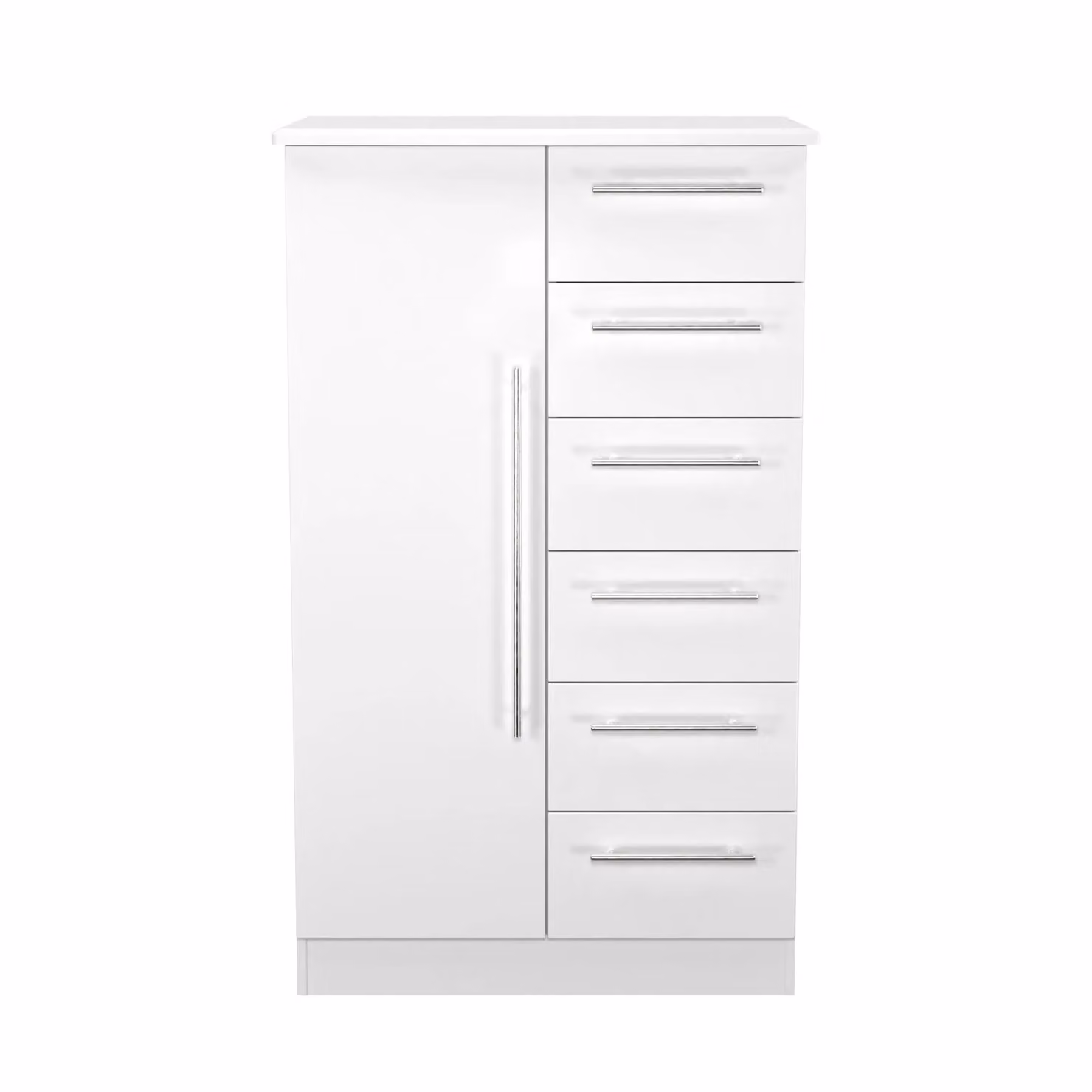 Carlton Ready Assembled Large Kids Robe in White with 1 Door and 5 Drawers – 2