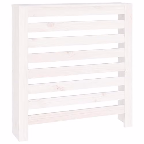 vidaXL Radiator Cover in White Solid Pine Wood with Modern Slat Design, W/D/H: 79.5 x 19.0 x 84.0 cm – 1