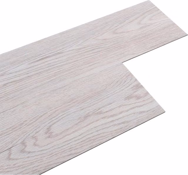 Living and Home 36-Piece Rustic Wood-Look Self-Adhesive PVC Plank Flooring in Light Grey – 1