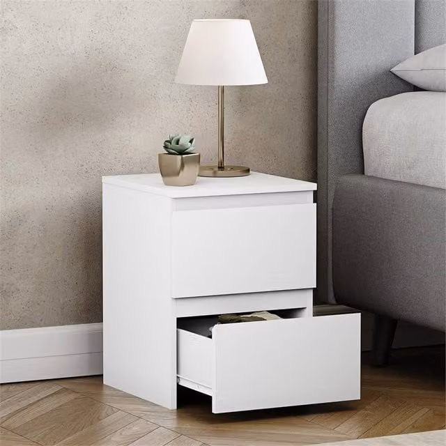 FORGEVIO Modern White Pine Wood Chest of Drawers for Bedroom Storage – 1