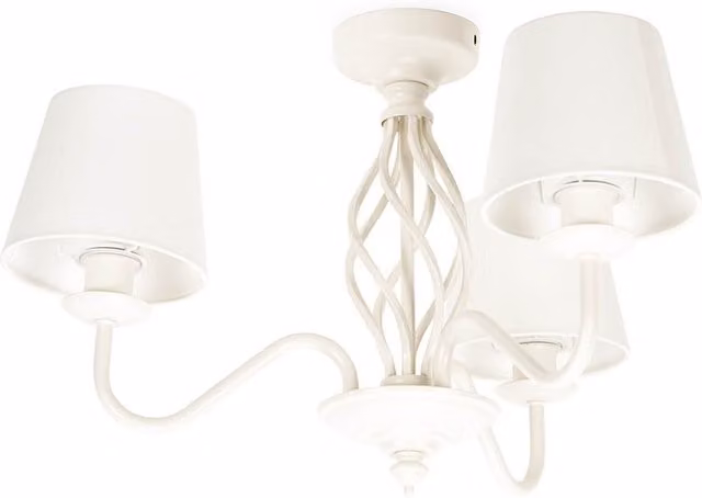 Memphis Traditional 3 Way Ceiling Light in Cream