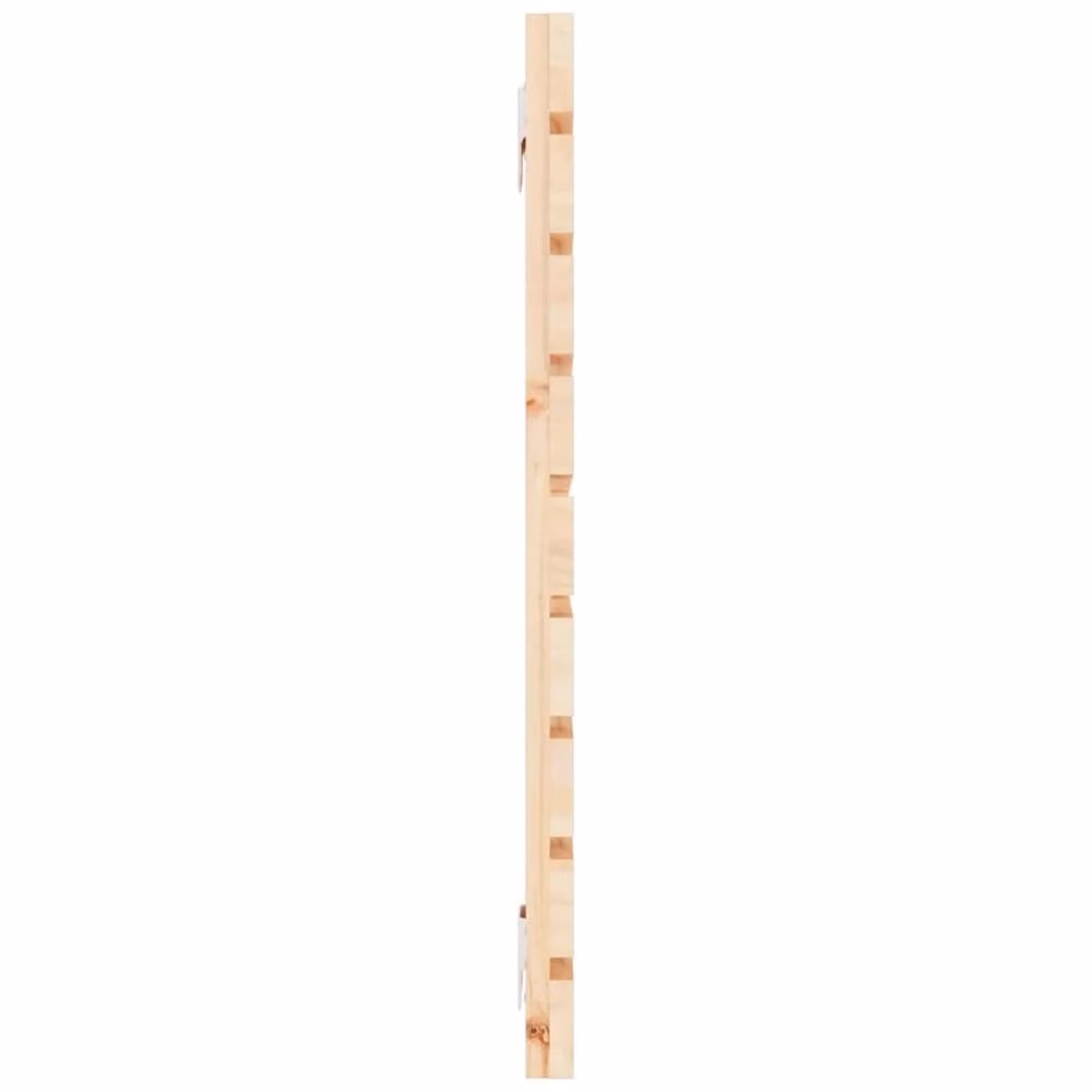 Berkfield Home Solid Wood Pine Wall Headboard in Natural, W: 156 cm, D: 3 cm, H: 63 cm – 2