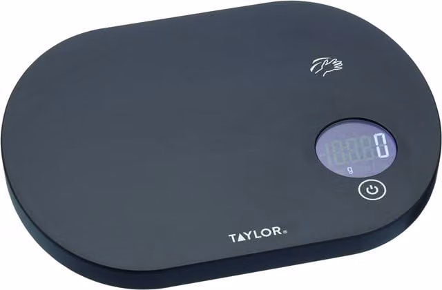 Taylor Touchless TARE Digital Dual Kitchen Scale, Black, 5.5kg Capacity