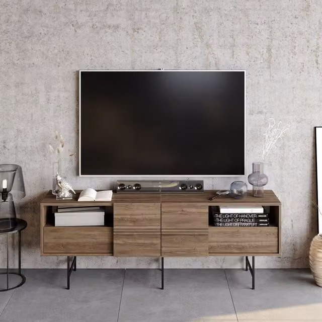 Decorotika Derin Modern TV Unit in Brown and Black – 1