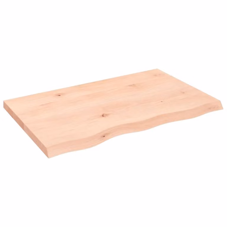 Berkfield Home Wall Mounted Rustic Oak Shelf in Light Tan, W: 80 cm, D: 50 cm, H: 2-4 cm
