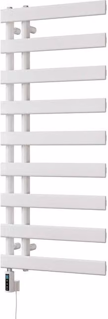 UK Radiators Agar White Electric Designer Heated Towel Rail with WIFI App Control, H 115.6 cm x W 50.0 cm