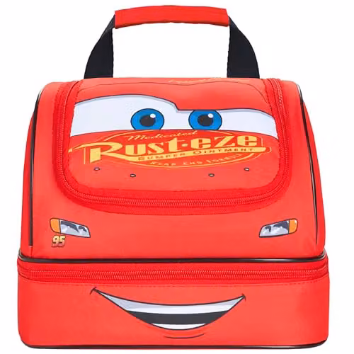 Disney Cars Insulated Kids Lunch Bag with Dual Compartments in Red – 1