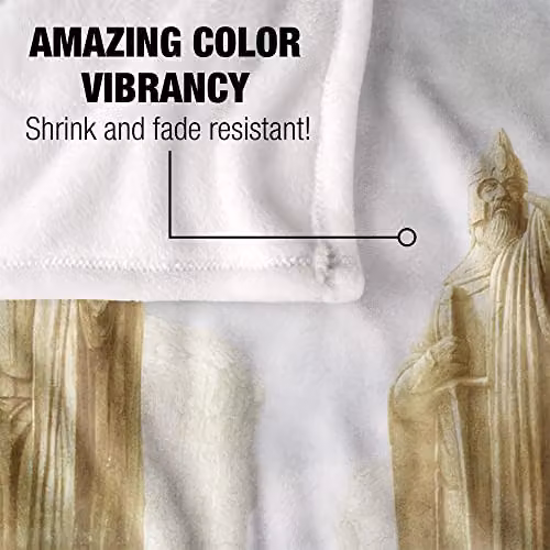 LOGOVISION Lord of the Rings Argonath Throw Blanket, White and Multicolour, W/D/H: 152 x 127 cm – 3