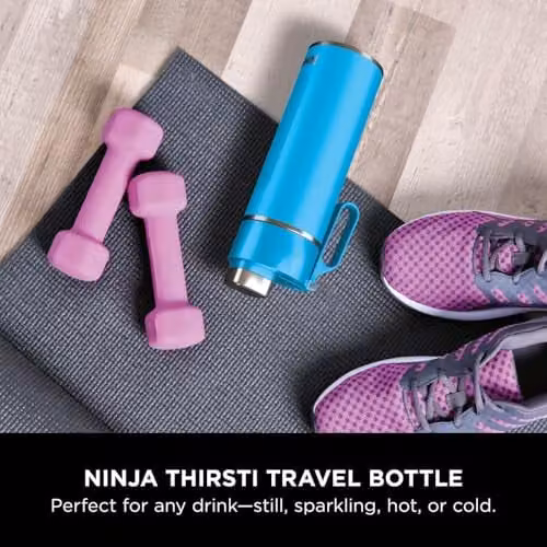 Ninja Thirsti Vacuum Insulated Stainless Steel Water Bottle and Flask, Blue, 530 ml – 2