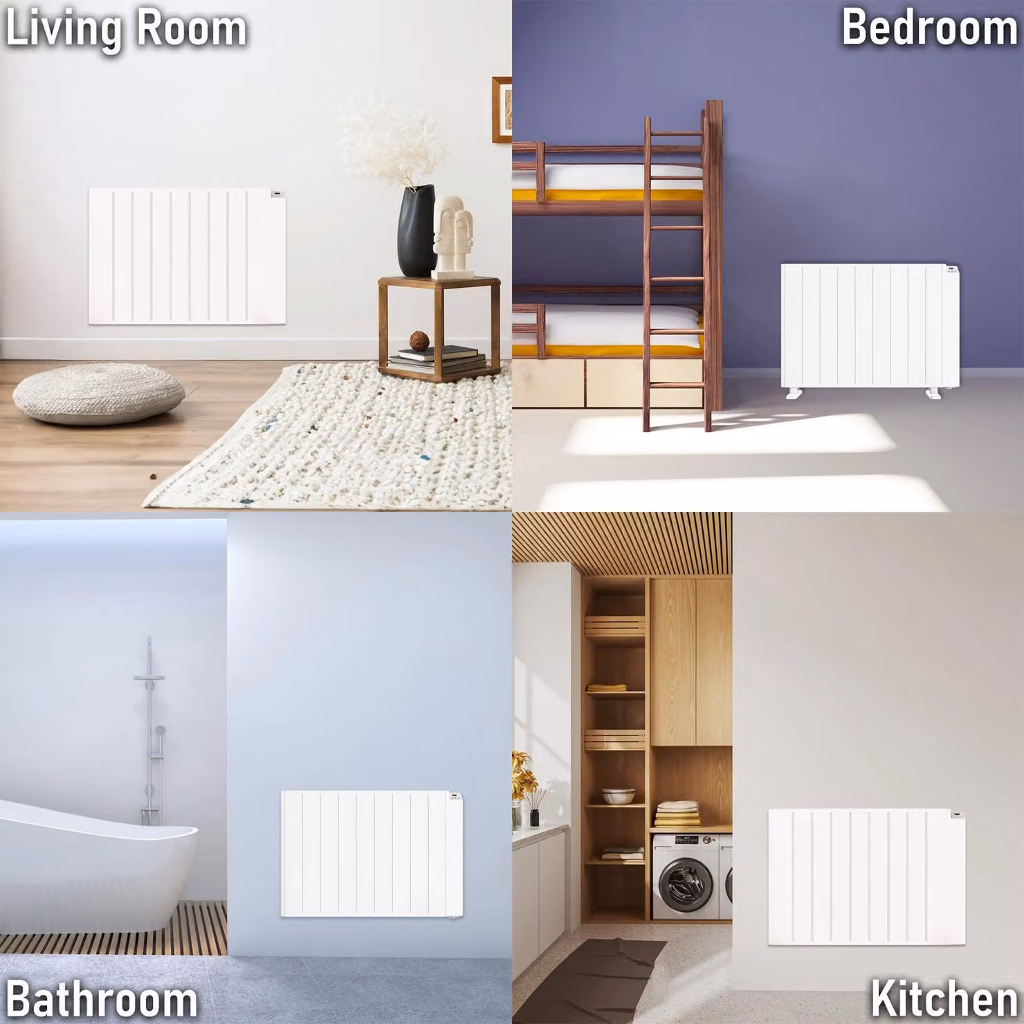 MYLEK Wifi Smart App Electric Convector Panel Heater with 24/7 Timer, 2kW, White – 2