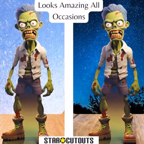 Star Cutouts SC4478 Cartoon Zombie Cardboard Cutout for Halloween Parties, Multicolour, H: 183 cm x W: 68 cm – 3