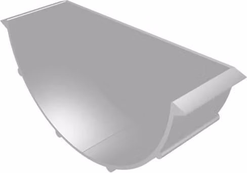 ARP Aluminium Beaded Half Round Gutter Stopend, Grey, 125mm
