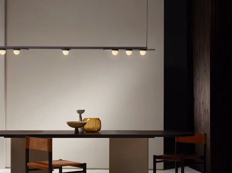 CTO Lighting Modulo Horizontal Bar Chandelier in Black Metal
