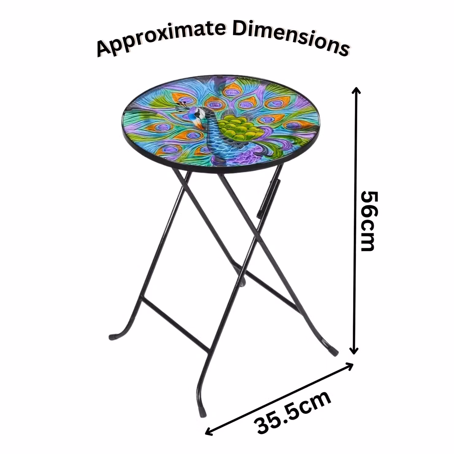 Marco Paul Foldable Outdoor Table in Multicolour Floral Design – 2