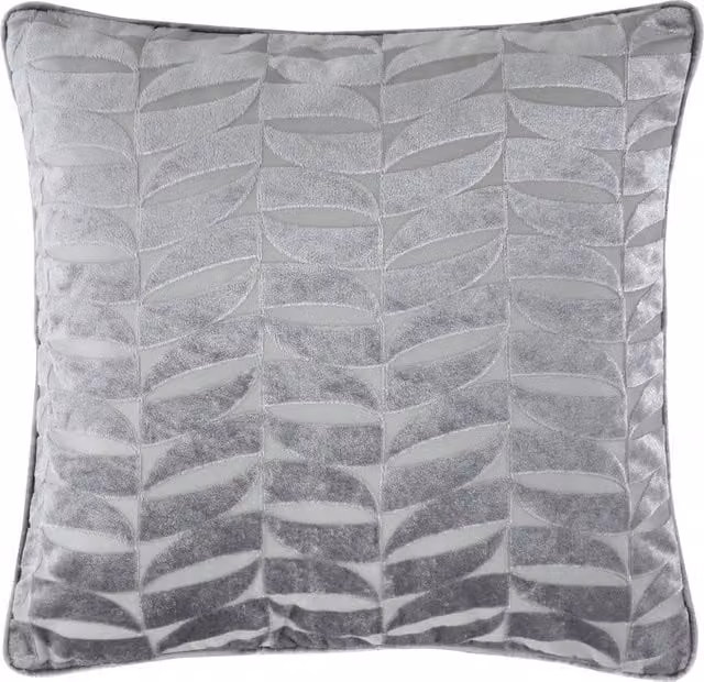 Curtina Kendal Retro Graphic Jacquard Woven Filled Cushion in Silver, W/D/H: 43 x 43 x 43 cm – 1