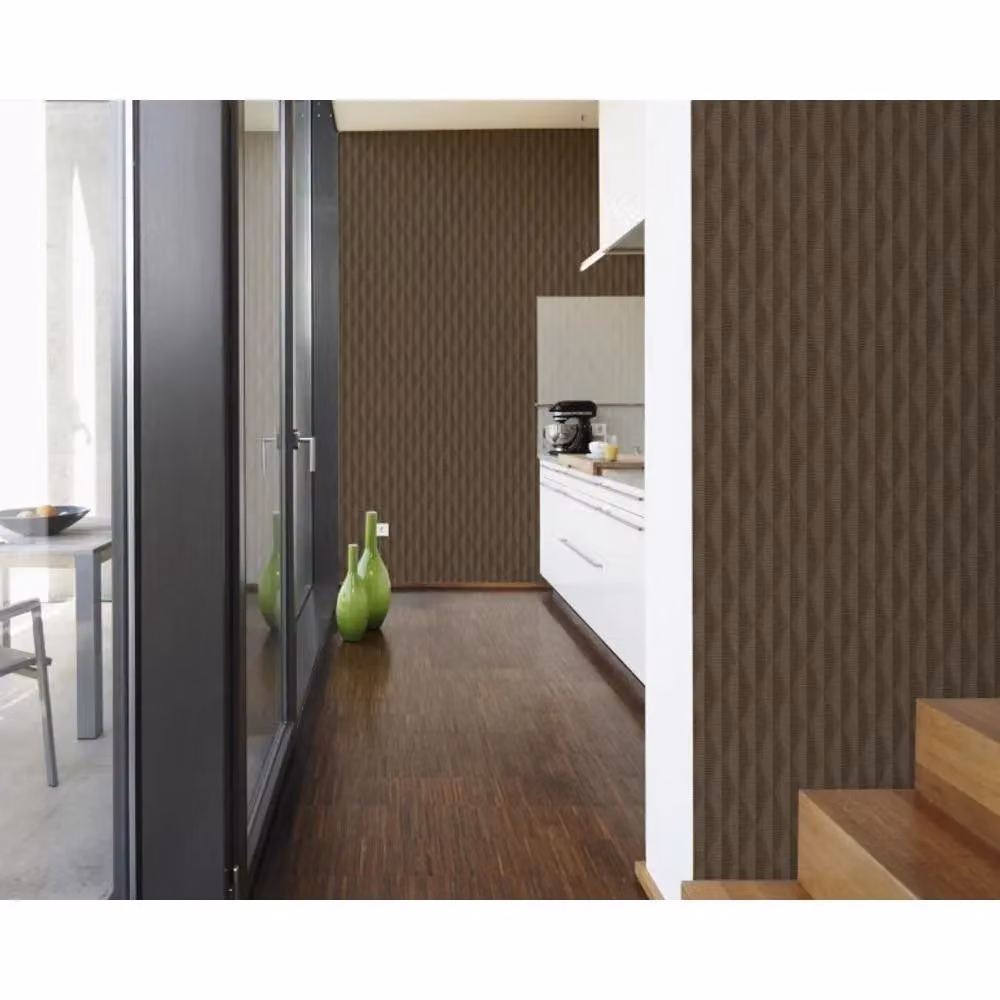 A.S. Création Abstract Botanical Geometric Brown Textured Non-Woven Wallpaper Roll – 2
