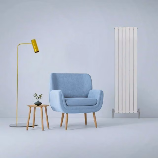 Monstershop Designer Steel Flat Panel Radiator in White, W: 160 cm, H: 42 cm – 1