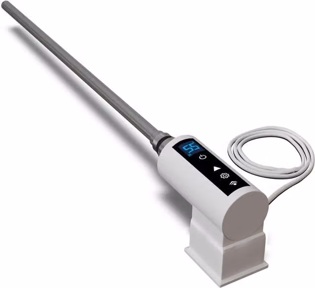INOW+ Chrome Thermostatic WIFI Heating Element in White, 850mm