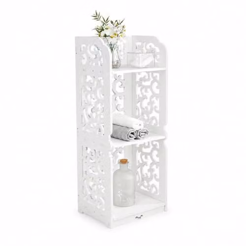SPOT ON DEALZ Camille 3 Tier Free Standing Shelving Unit, White – 2