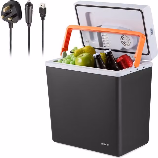 VonShef 20L Electric Insulated Cool Box with Hot and Cold Function, Dark Grey – 1