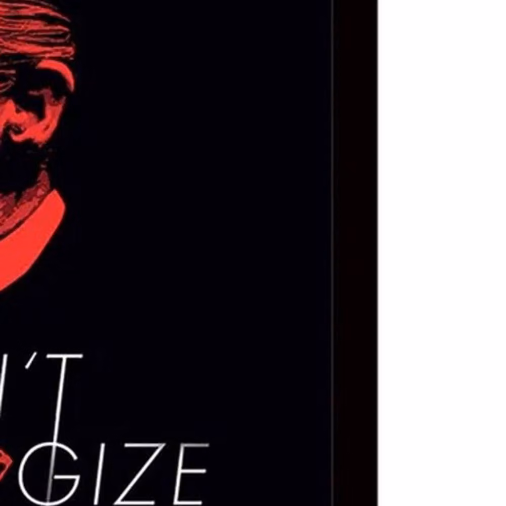The Godfather Don't Apologize Typography Paper Poster in Red – 2