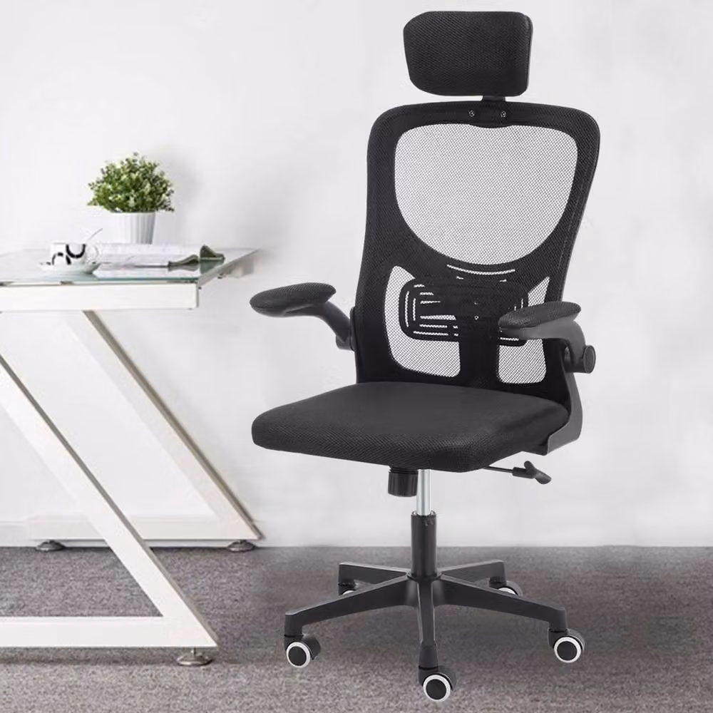 Kelvenix Ergonomic Mesh Office Chair in Black with Headrest and 360 Degree Swivel – 4