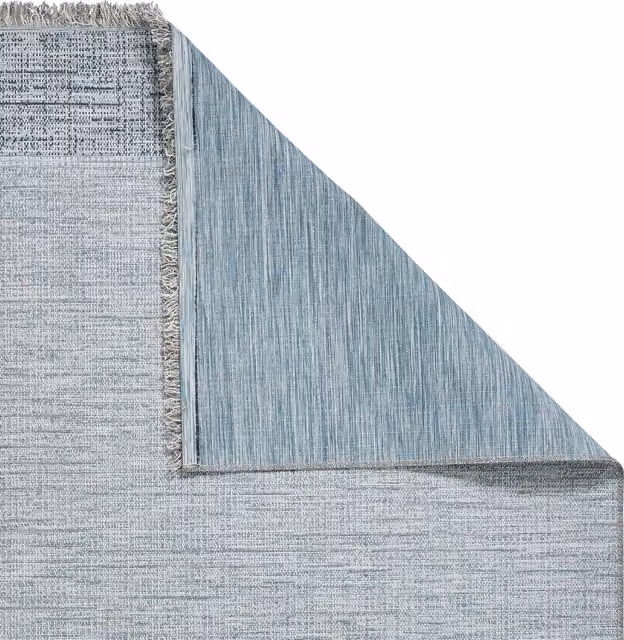 Think Rugs Tweed 9743 Modern Flat Weave Rug in Beige and Blue