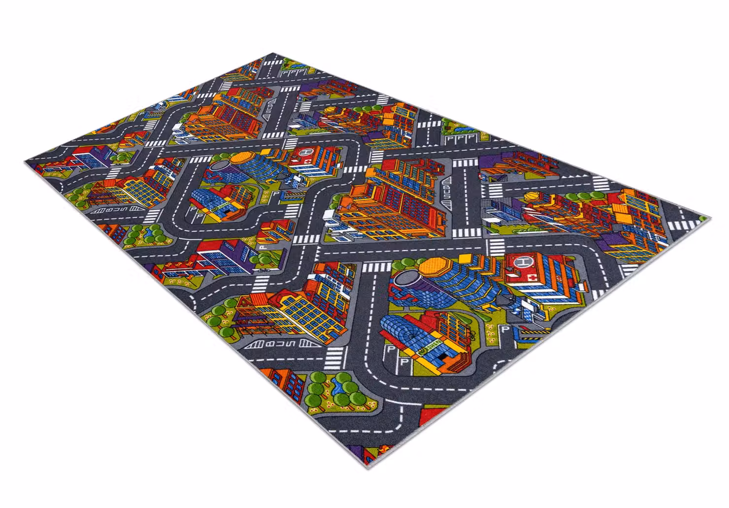 RugsX Streets Big Rectangular Rug in Grey and Multicolour, W: 300 cm, D: 150 cm – 2
