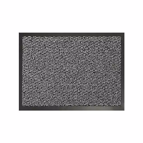 KAV Non-Slip Washable Dirt Trapper Door Mat, Grey and Black, W: 60 cm, D: 90 cm
