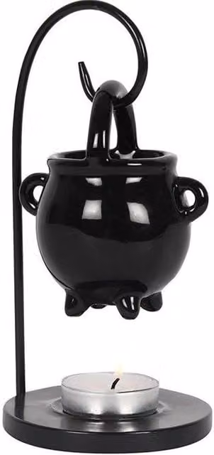 KDMD Black Ceramic Hanging Cauldron Tealight Oil Burner