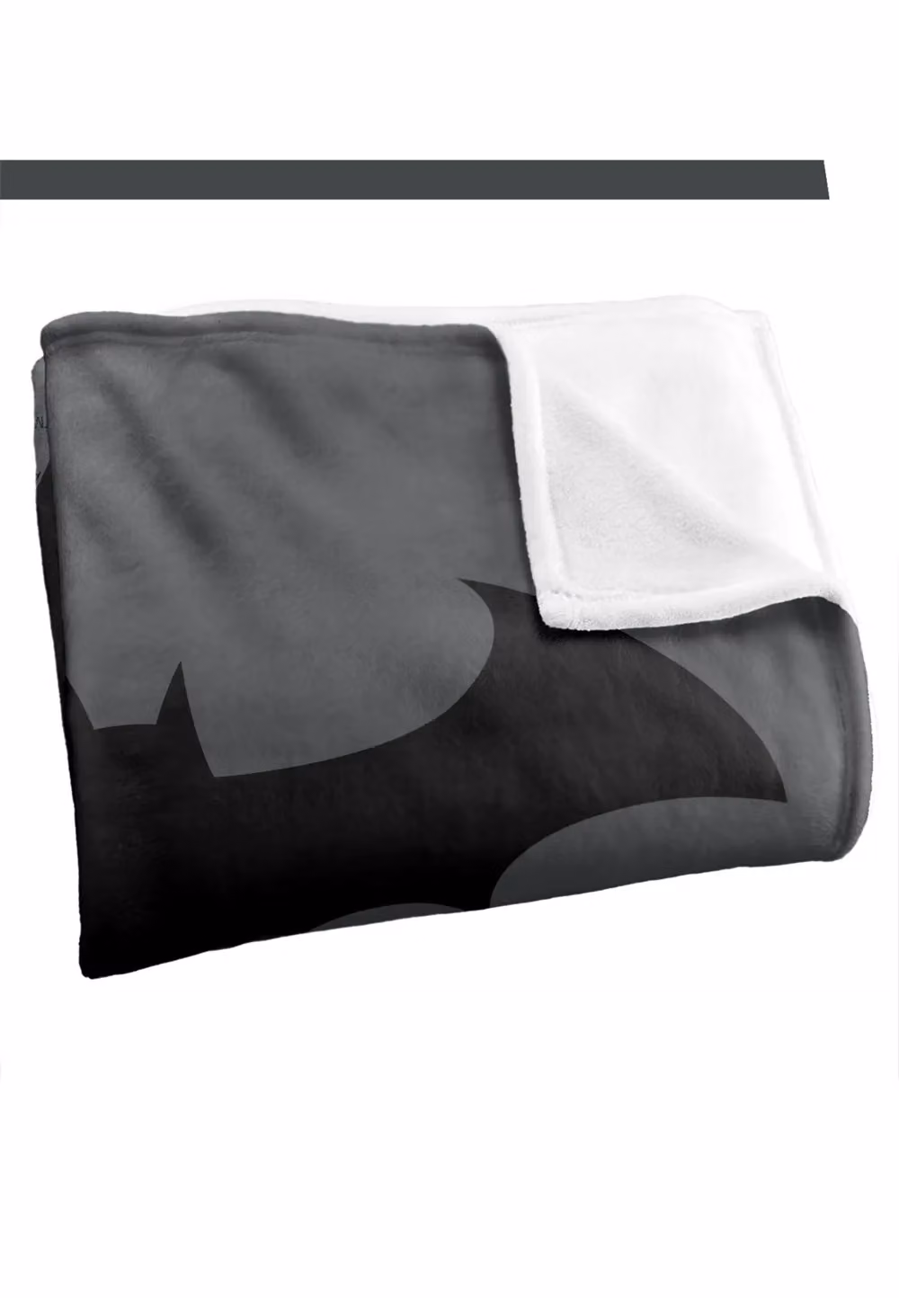 DC Comics Batman Shadow Bat Logo Blanket in White, W: 152 cm, D: 127 cm – 2