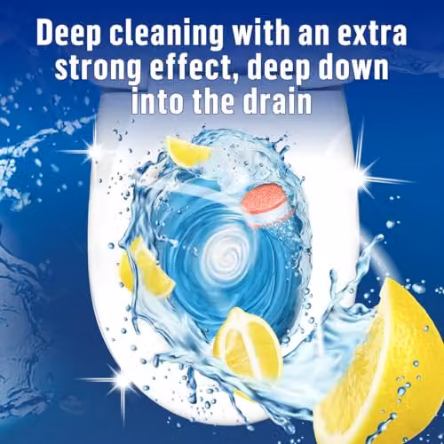 Bloo Power Fizz Anti-Limescale Deep Toilet Cleaning Tabs, Lemon, 8 x 22.5g – 5