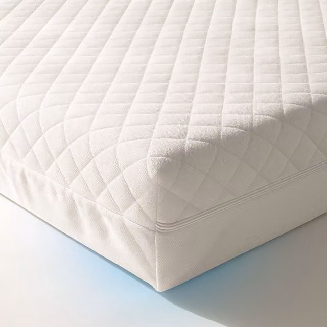 MHG Living Waterproof and Breathable Baby Cot Mattress in White, W/D/H: 120 x 60 x 7.5 cm