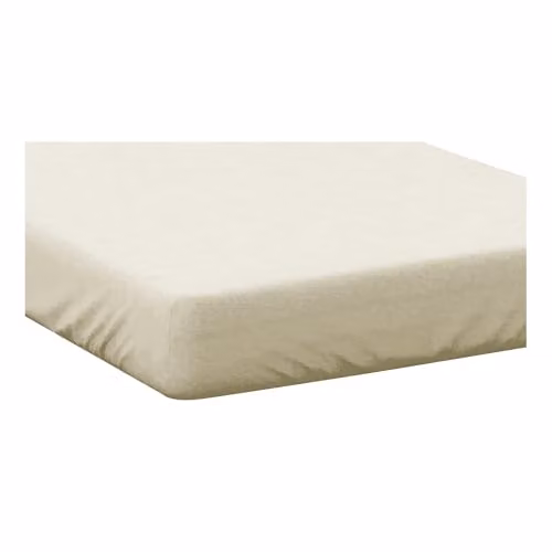 Belledorm Easy Care 200 Thread Count Cotton Polyester Percale Fitted Sheet, Cream, W/D/H: 140 x 200 cm – 1