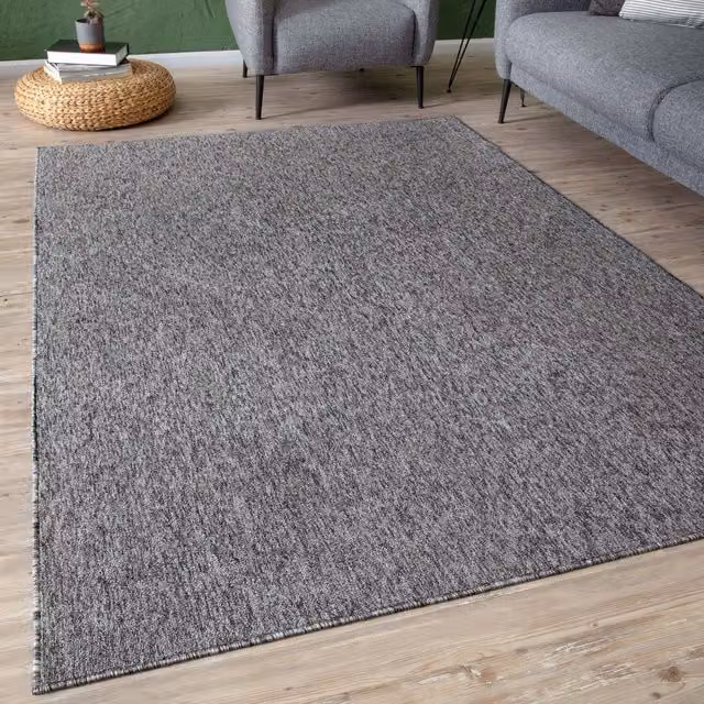 The Rugs Flex Low Pile Rectangular Rug, Grey, W: 60 cm x L: 110 cm