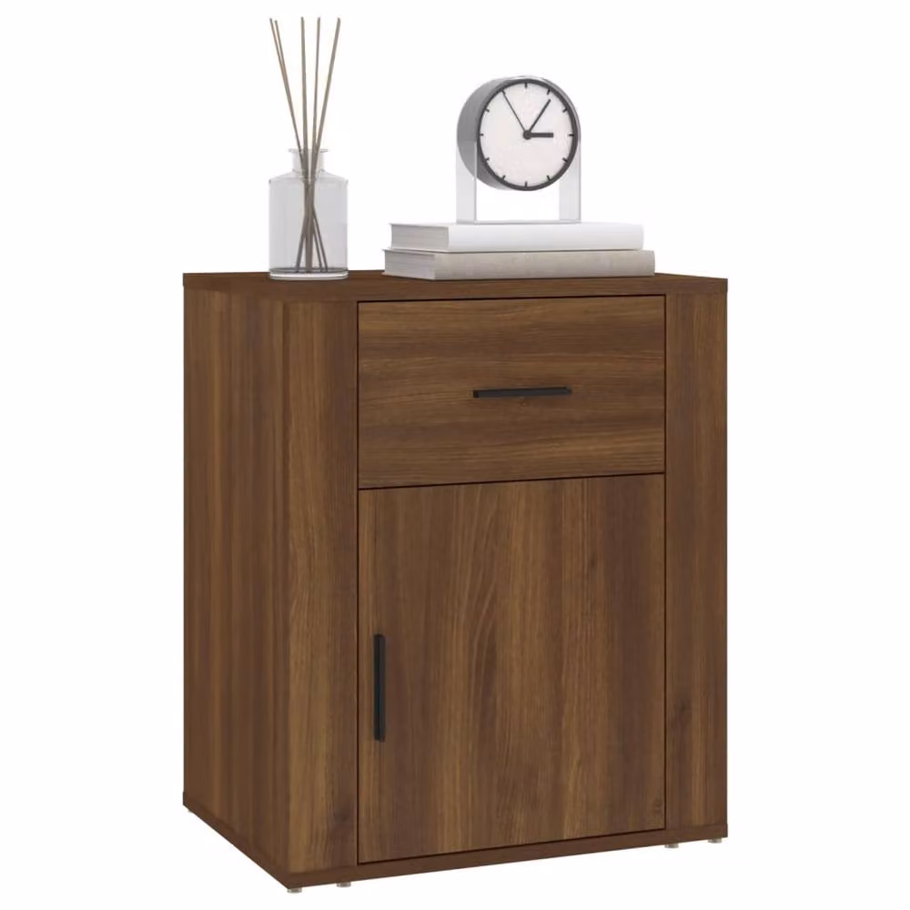 Berkfield Home Classic Bedside Cabinet in Brown Oak, W/D/H: 50 x 36 x 60 cm – 3