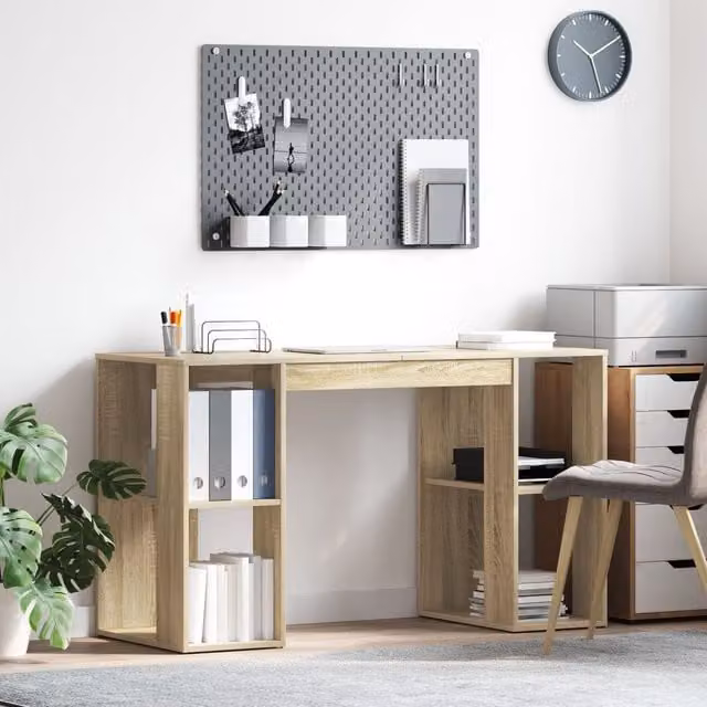 Berkfield Home Sonoma Oak Computer Desk in Brown – 1