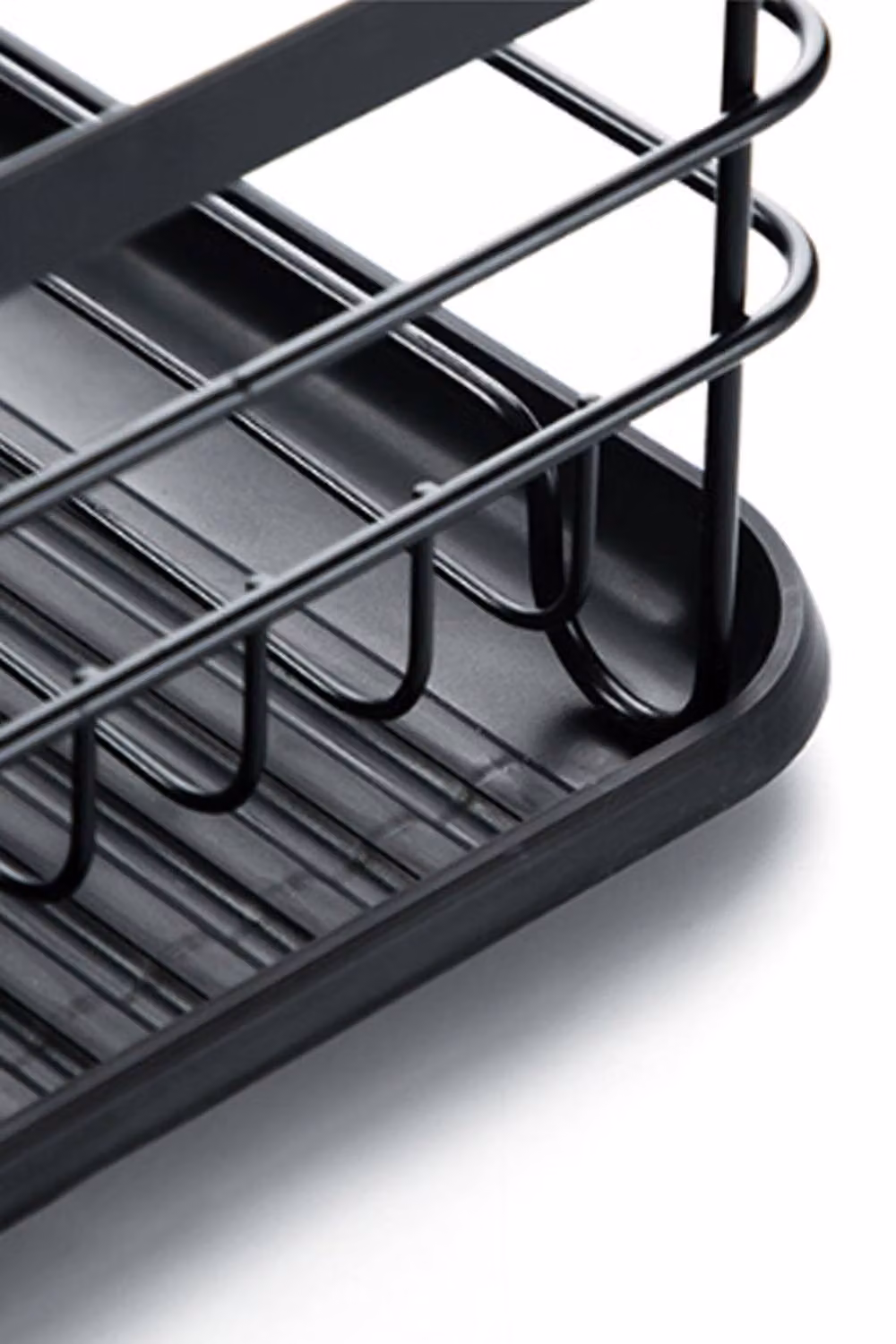 ExtraStar 2-Tier Dish Drainer Rack with Cutlery Holder in Black – 5