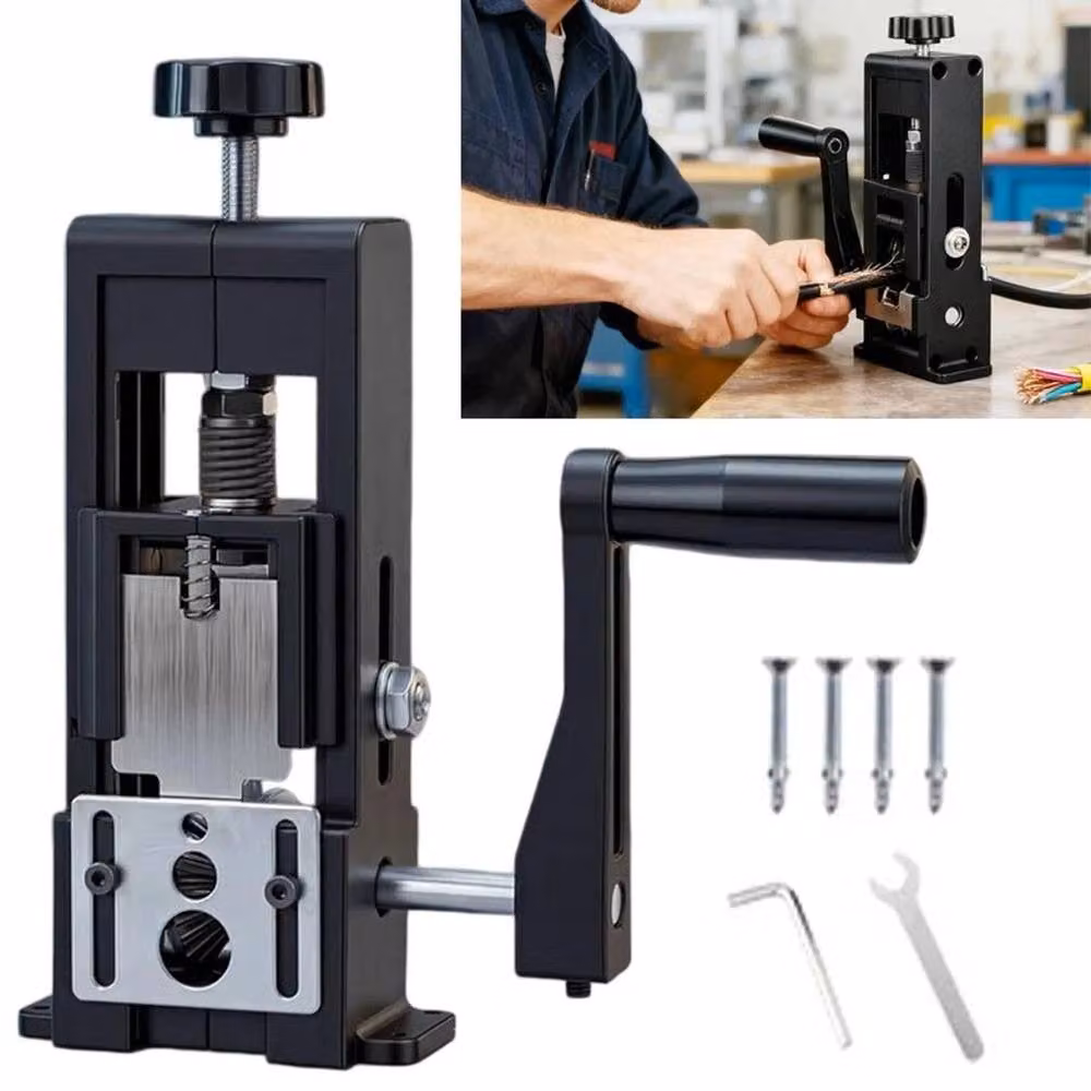 FLAVORA Manual Crank Electric Cable Stripping Machine for Scrap in Black – 2