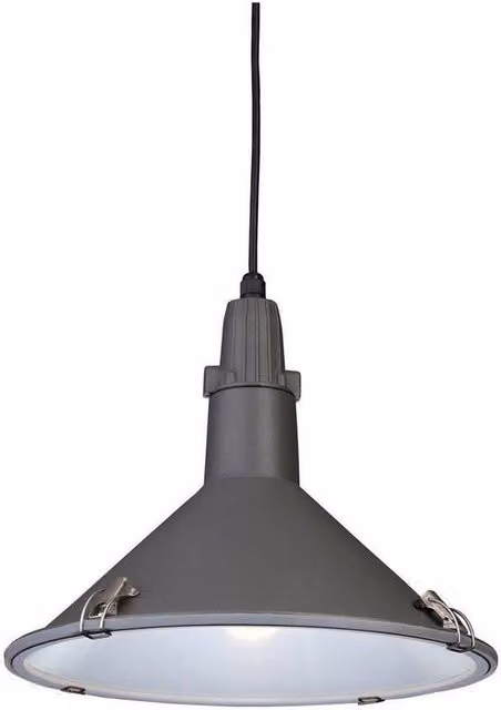 Firstlight Lighting Netlighting Eden Modern Dome Ceiling Pendant Light in Grey, IP44, E27