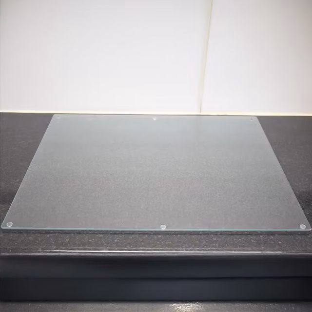 DEENZ Set of 2 Rectangular Tempered Glass Hob Covers in Frosted White and Transparent