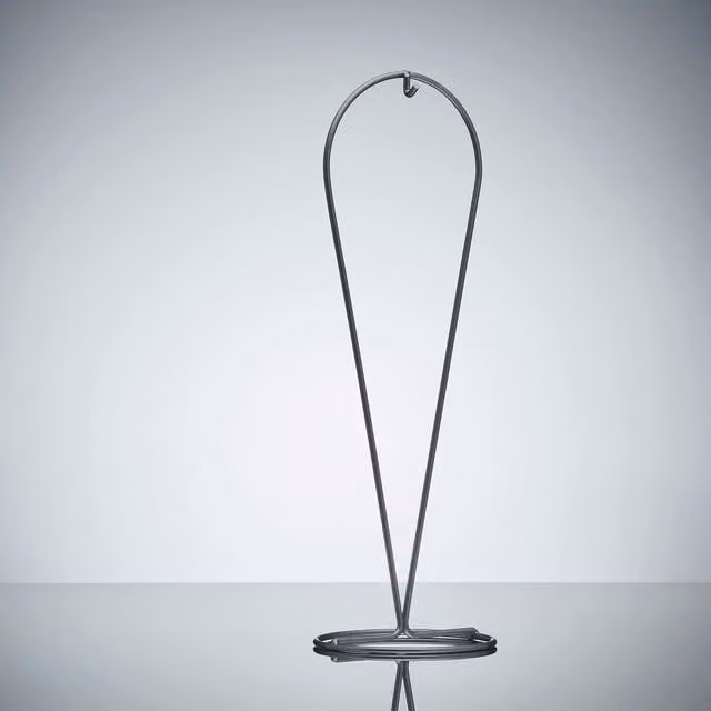 Sienna Glass Silver Droplet Metal Tabletop Display Stand