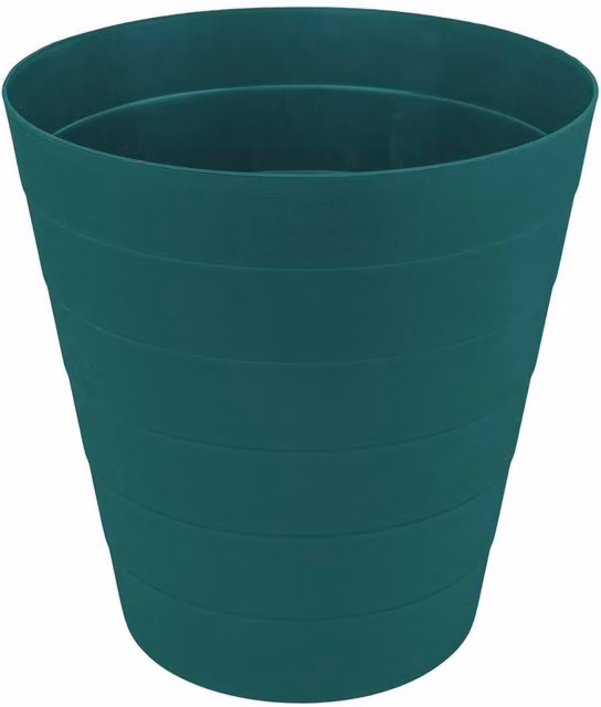 JVL Round Plastic Waste Bin, Petrol, 6.6 l – 1