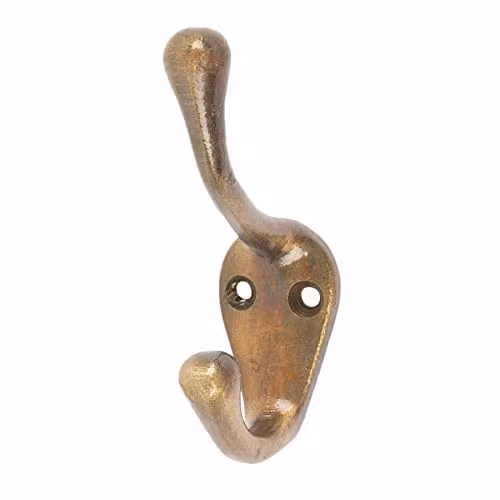 Hammer and Tongs Brass Gold Wall Hook